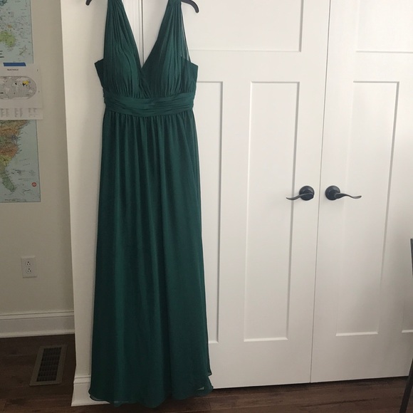 mori lee emerald green dress